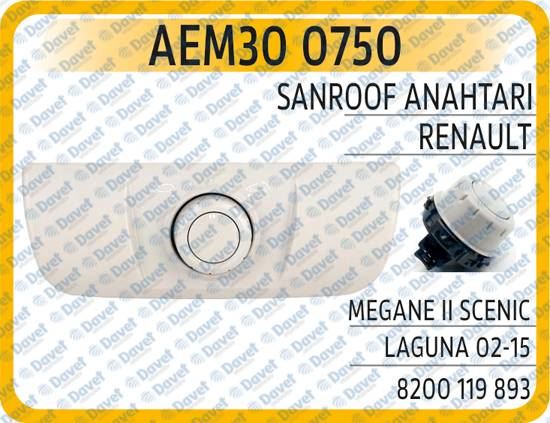 AEM 300750 Sunroof Anahtari Megane Ii Scenic Laguna